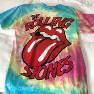 Tie-dye Rolling Stones T-shirt
